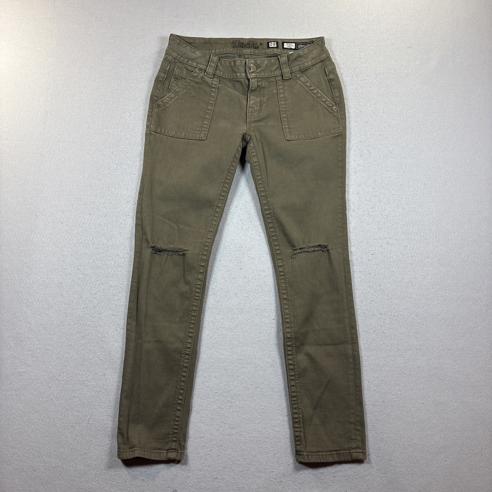 Miss Me Jeans Womens Size  Signature Skinny Style JE8801S Army Green